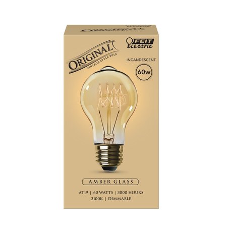 Feit Electric Electric The Original 60 W A19 Vintage Incandescent Bulb E26 (Medium) Soft White 60AT19